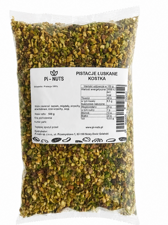 Pistacje łuskane kostka