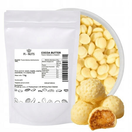 Masło kakaowe spożywcze w dropsach 1 kg