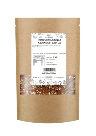 Pomidory suszone z czoskiem i bazylią 1kg