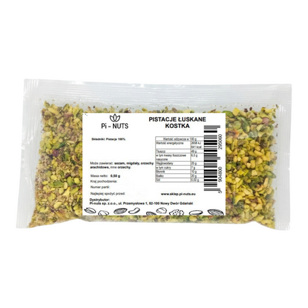 Pistacje łuskane kostka