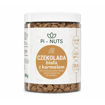 Czekolada biała z karmelem dropsy 600g